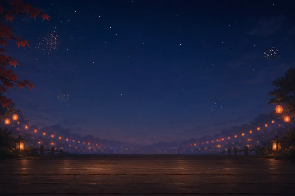 夜祭りの3D背景
